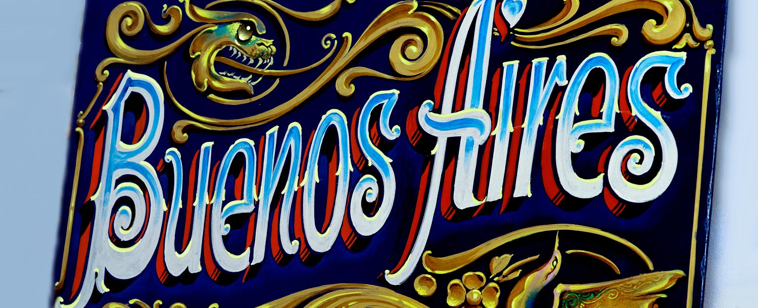 O Fileteado Portenho é um tipo de arte decorativa e popular declarada em 2006 como Patrimônio Cultural de Buenos Aires.