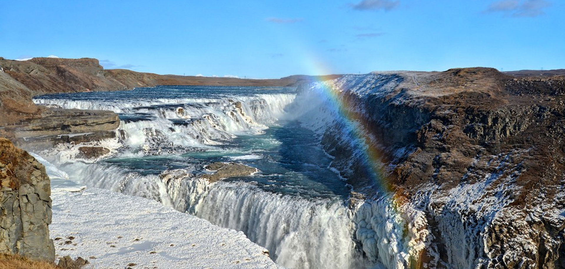 Gullfoss Waterfall, Islândia.