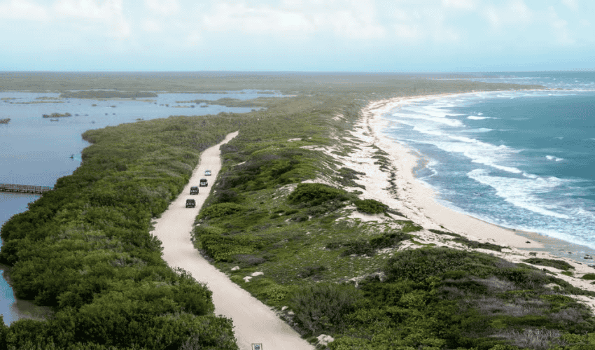 Conoce la caverna de Jade viajando en jeep por Cozumel.